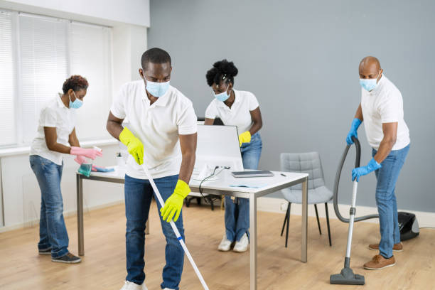 Cleaning Service African Janitor In Face Mask Cleaning Service African Janitor In Face Mask